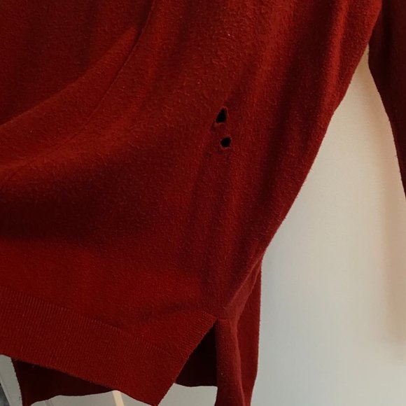 Nordstrom Trouve Sweater with Distressed Details - Picture 5 of 6